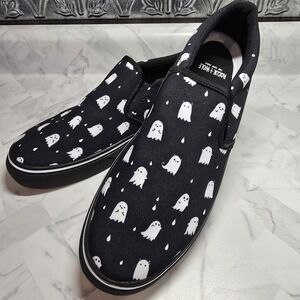 ROGUE + WOLF Ghost Party Slipons Size 10 M  11.5 W Vegan Canvas Shoes NEW Unisex